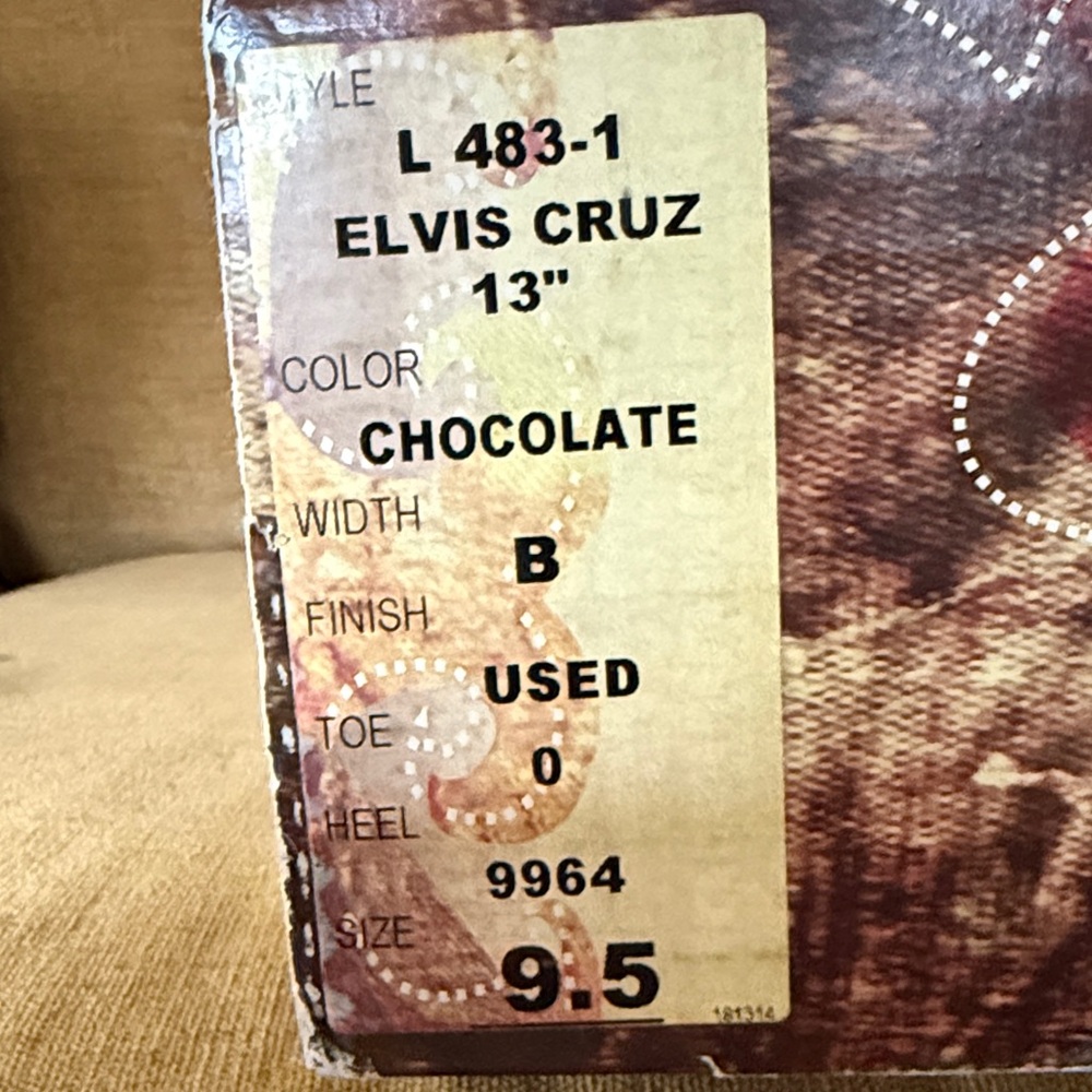 Old Gringo Elvis Cruz Brown Heeled Boots 9.5 - Picture 5 of 8